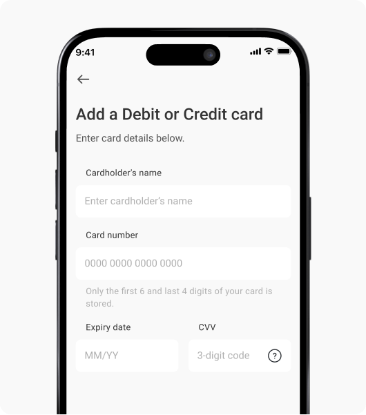 Link Your Debit/Credit Card